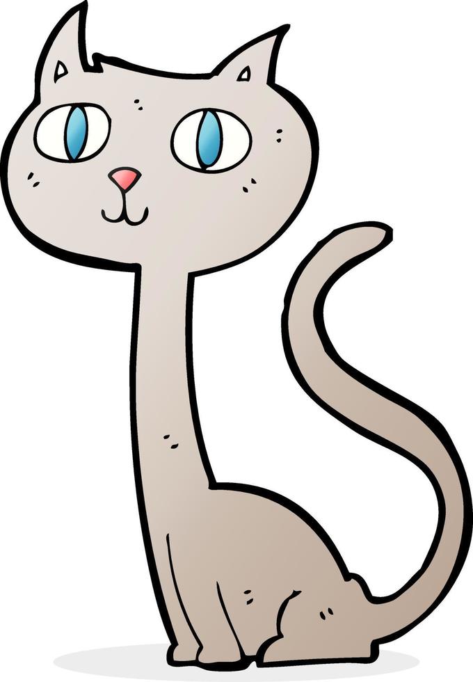 doodle character cartoon cat vector