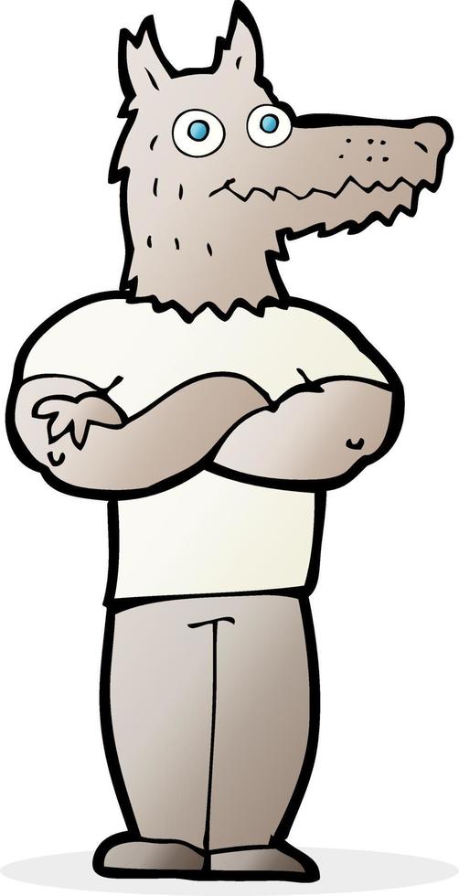doodle character cartoon werewolf vector