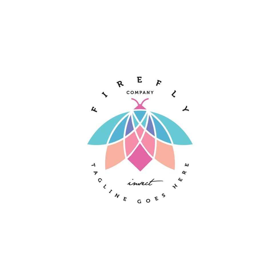 colorful firefly logo vector