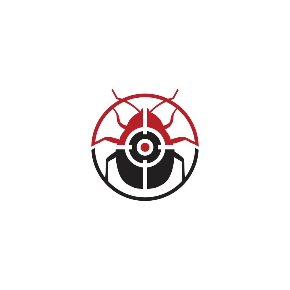 bug pest target logo vector