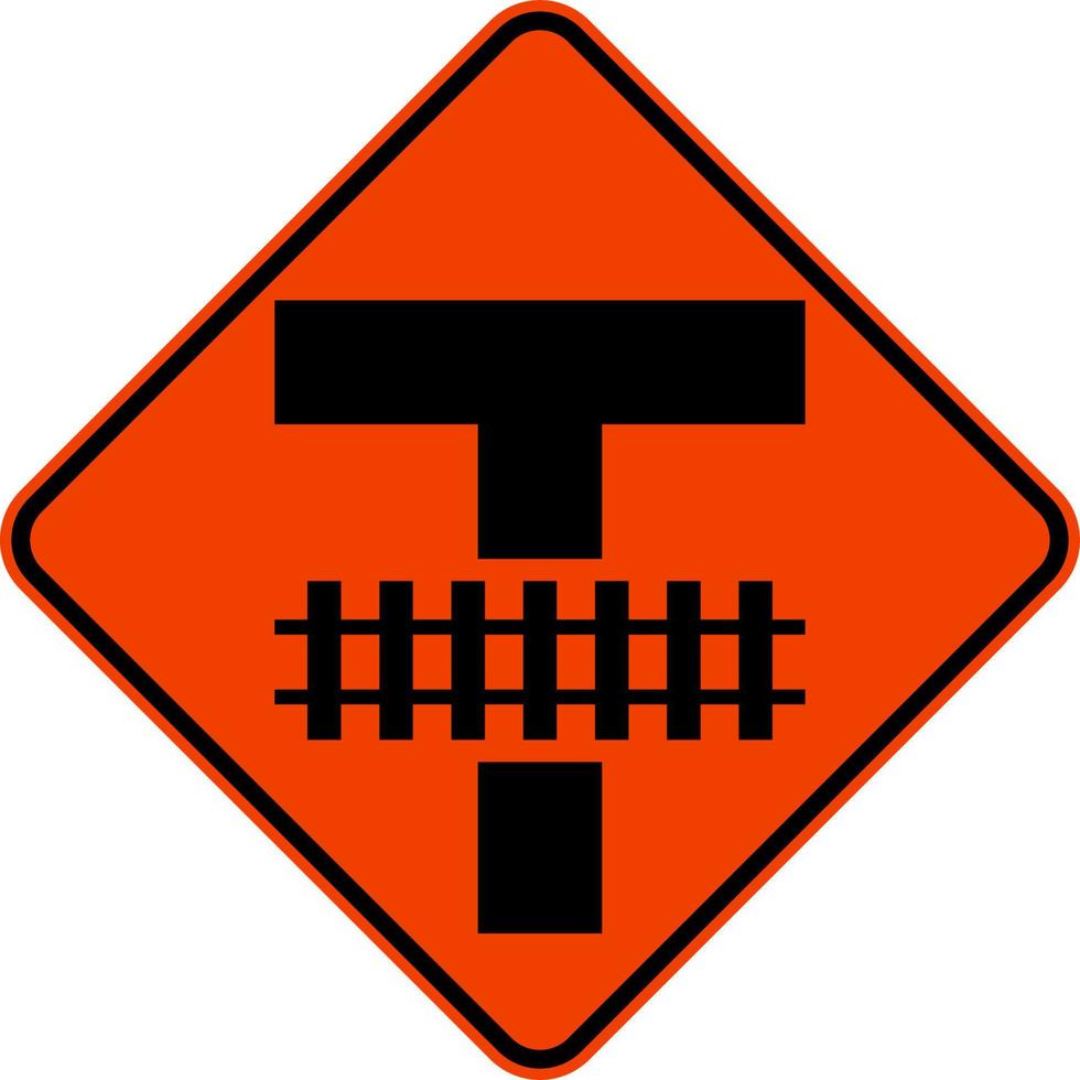 signo de paso a nivel de tránsito de tren ligero de carretera vector