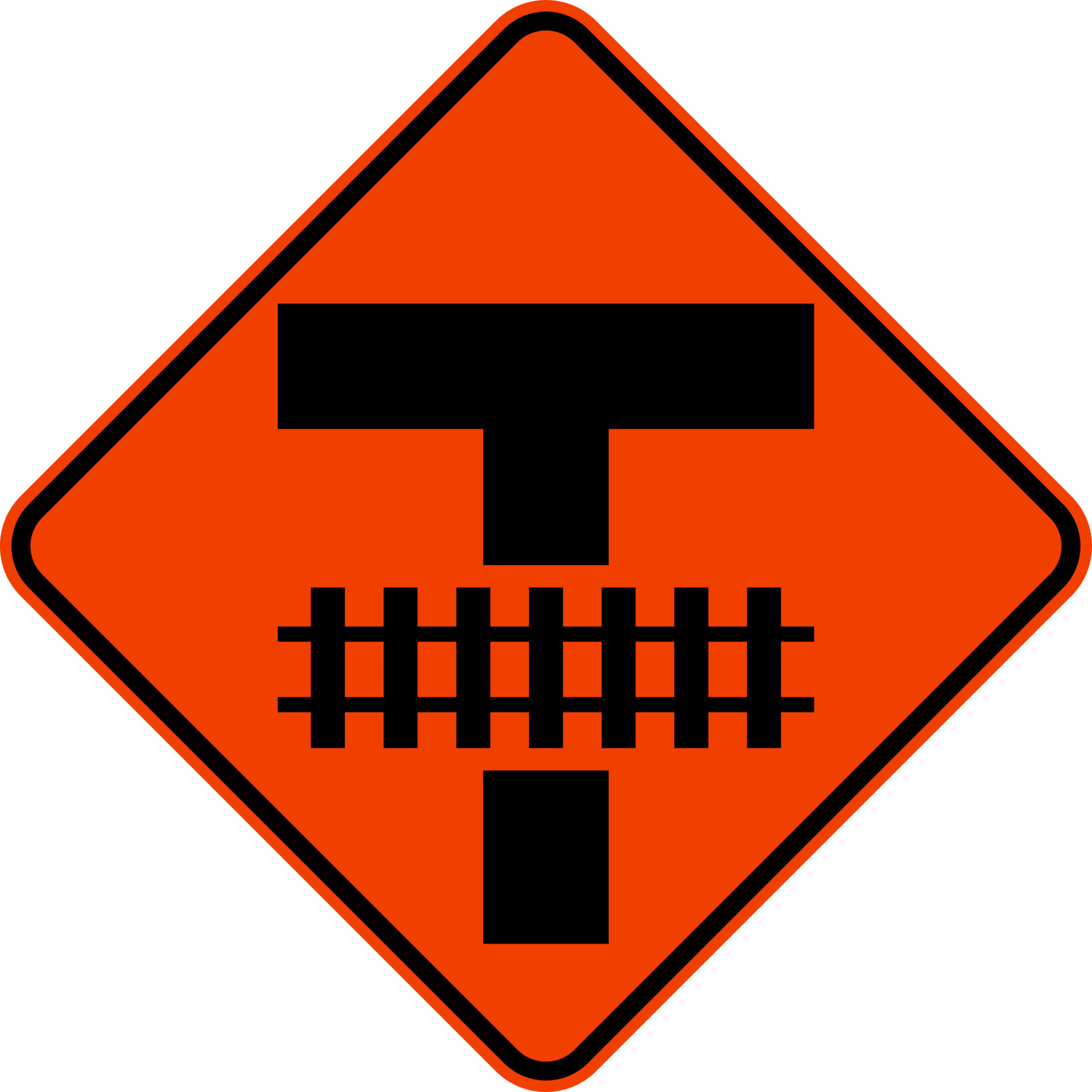 Highway Light Rail Transit Grade Crossing Sign 12898620 Vector Art at