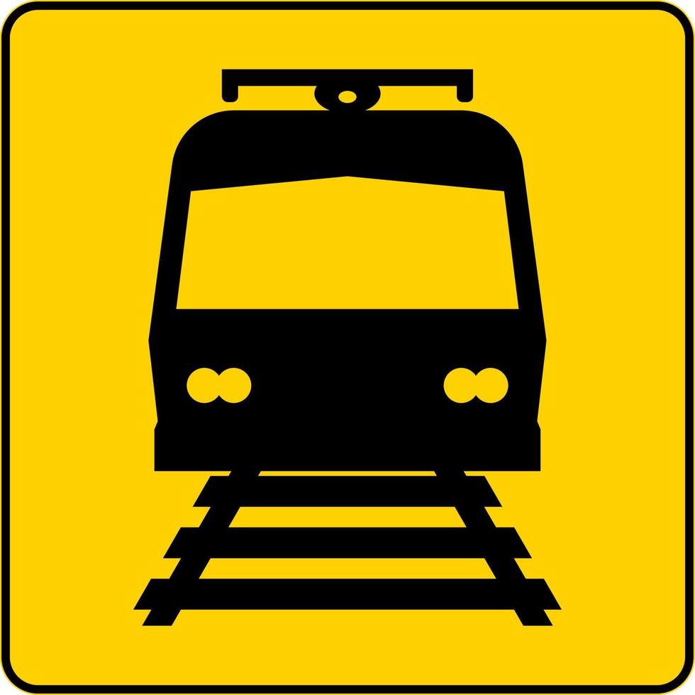 Railroad Crossing Symbol Sign vector