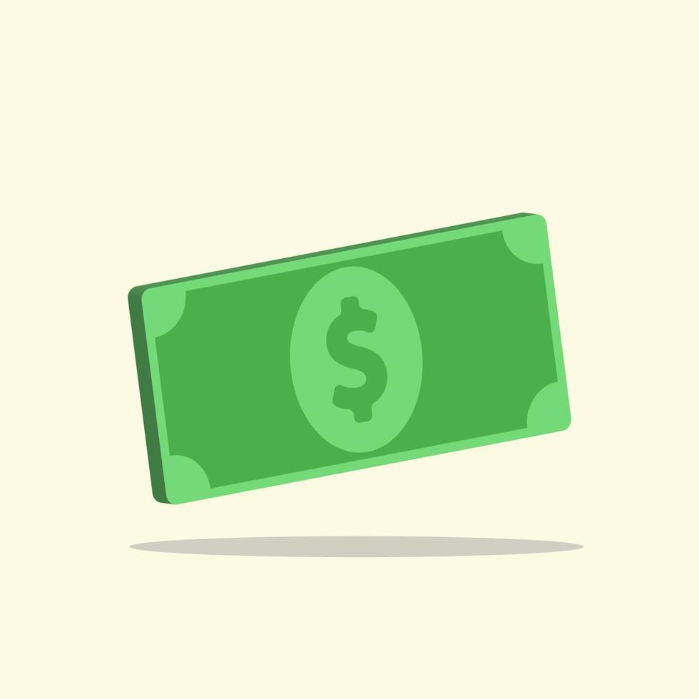 3D Money, dollar vector, icon dollar 3d. vector