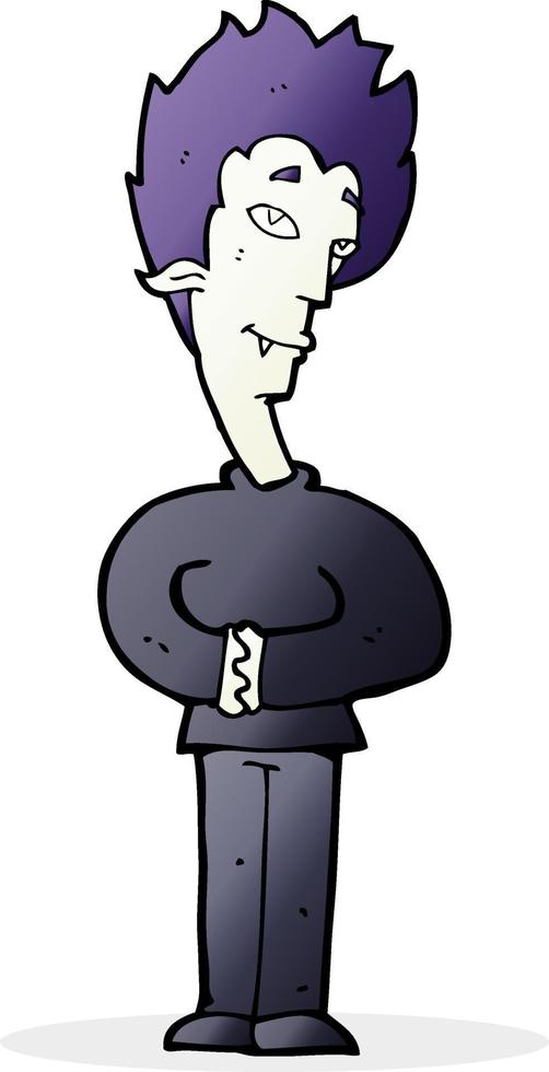 doodle character cartoon vampire vector