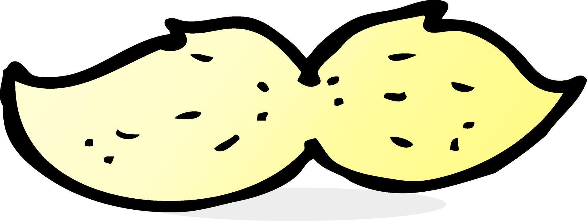 doodle cartoon mustache vector