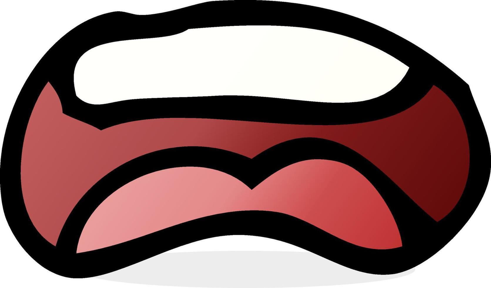 doodle cartoon mouth vector