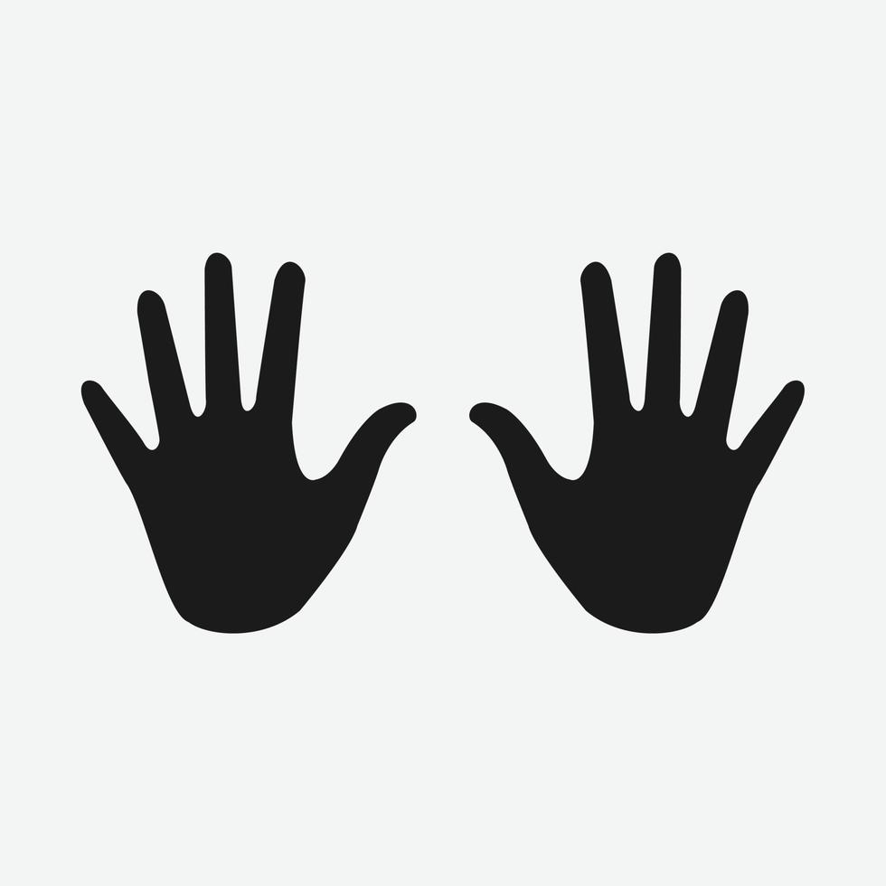 Hand icon set isolate on white background. vector