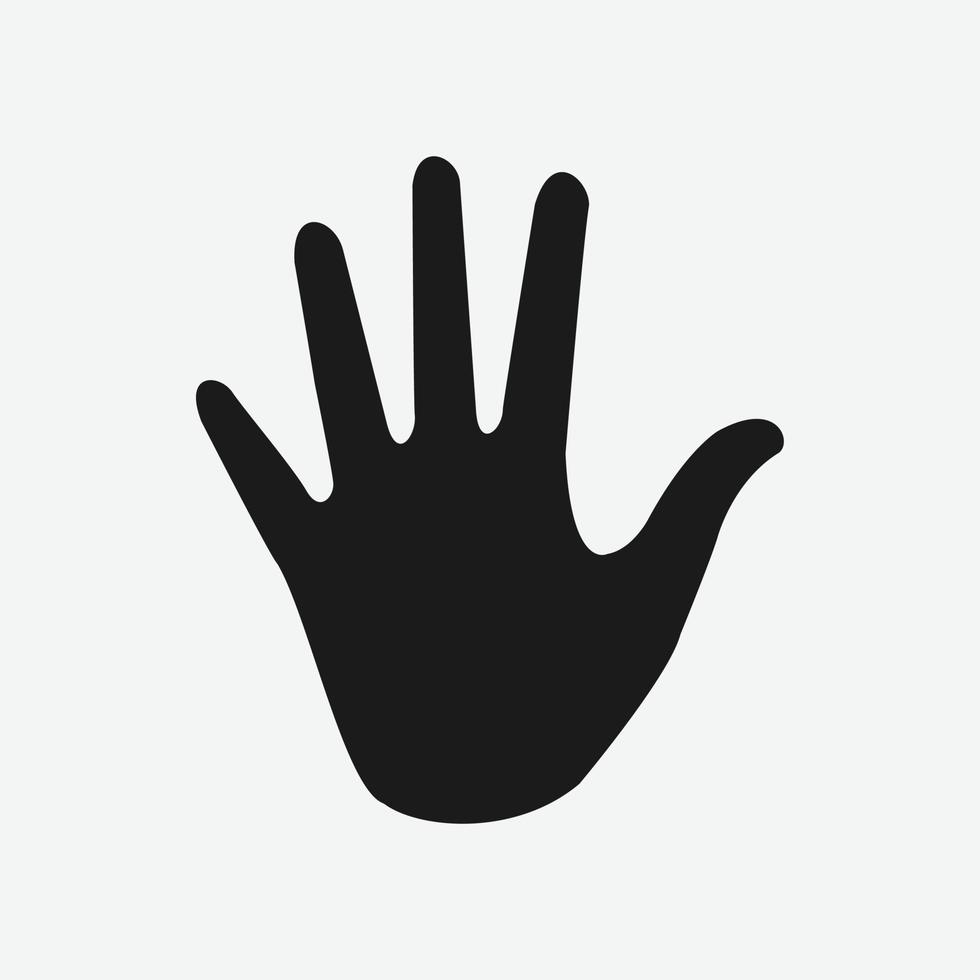 Hand icon isolate on white background. vector