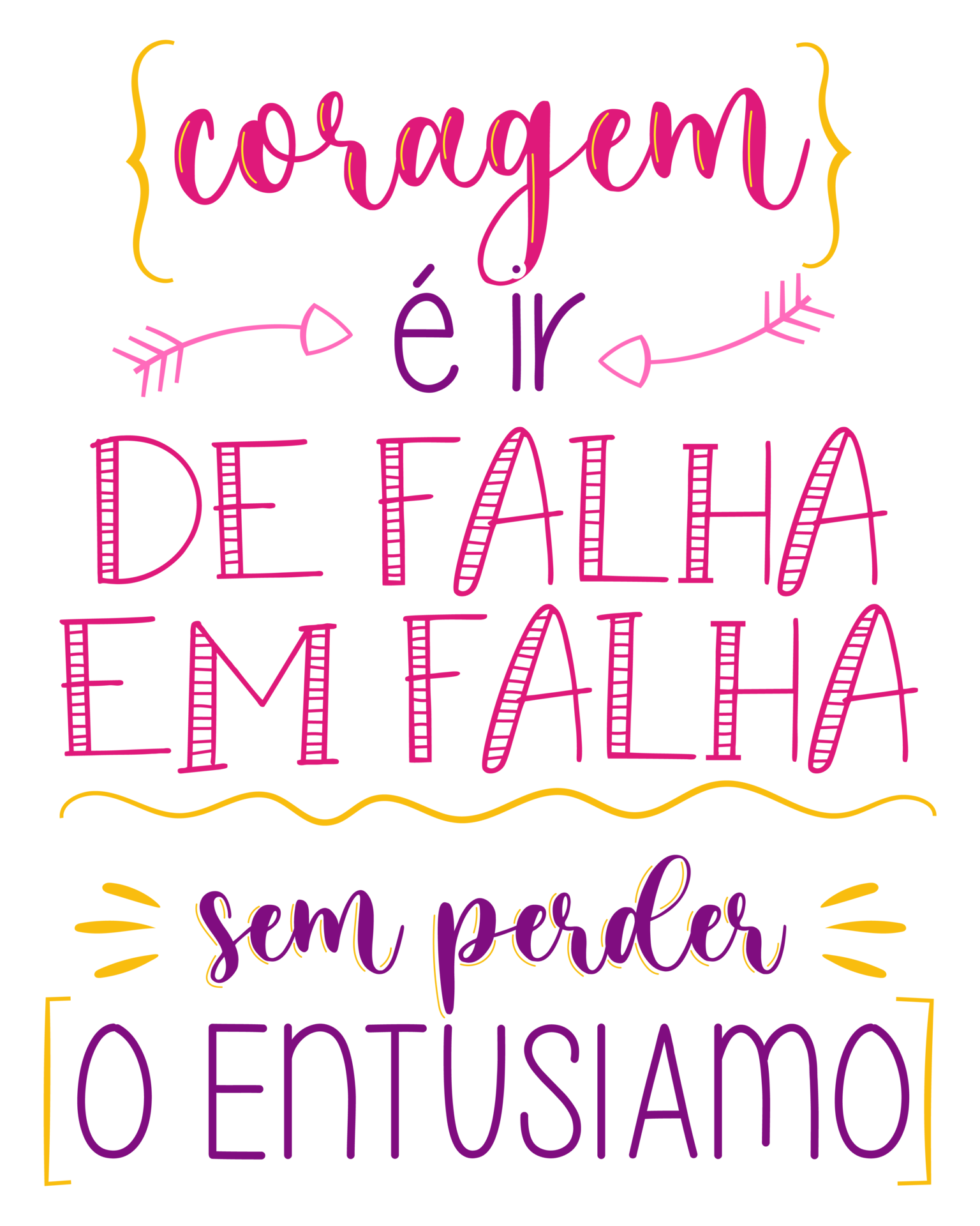 ilustração colorida motivacional em português do Brasil. tradução