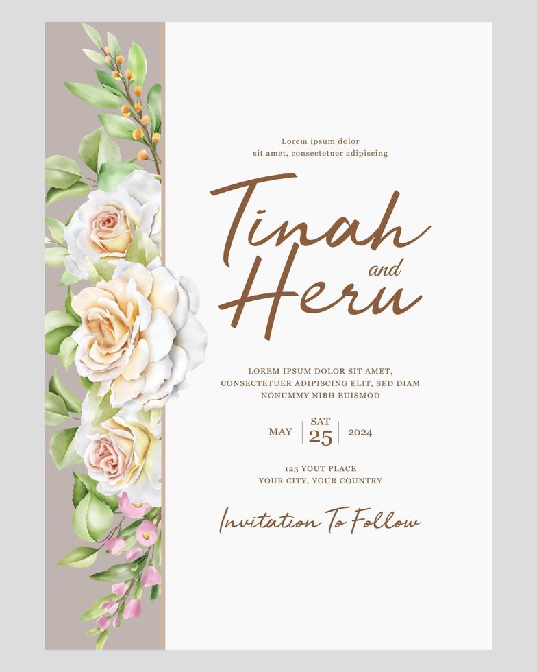 conjunto de anuncios de boda o plantilla de diseño de invitación con patrones geométricos y fondo de lujo, concepto de adorno de boda. cartel floral vector