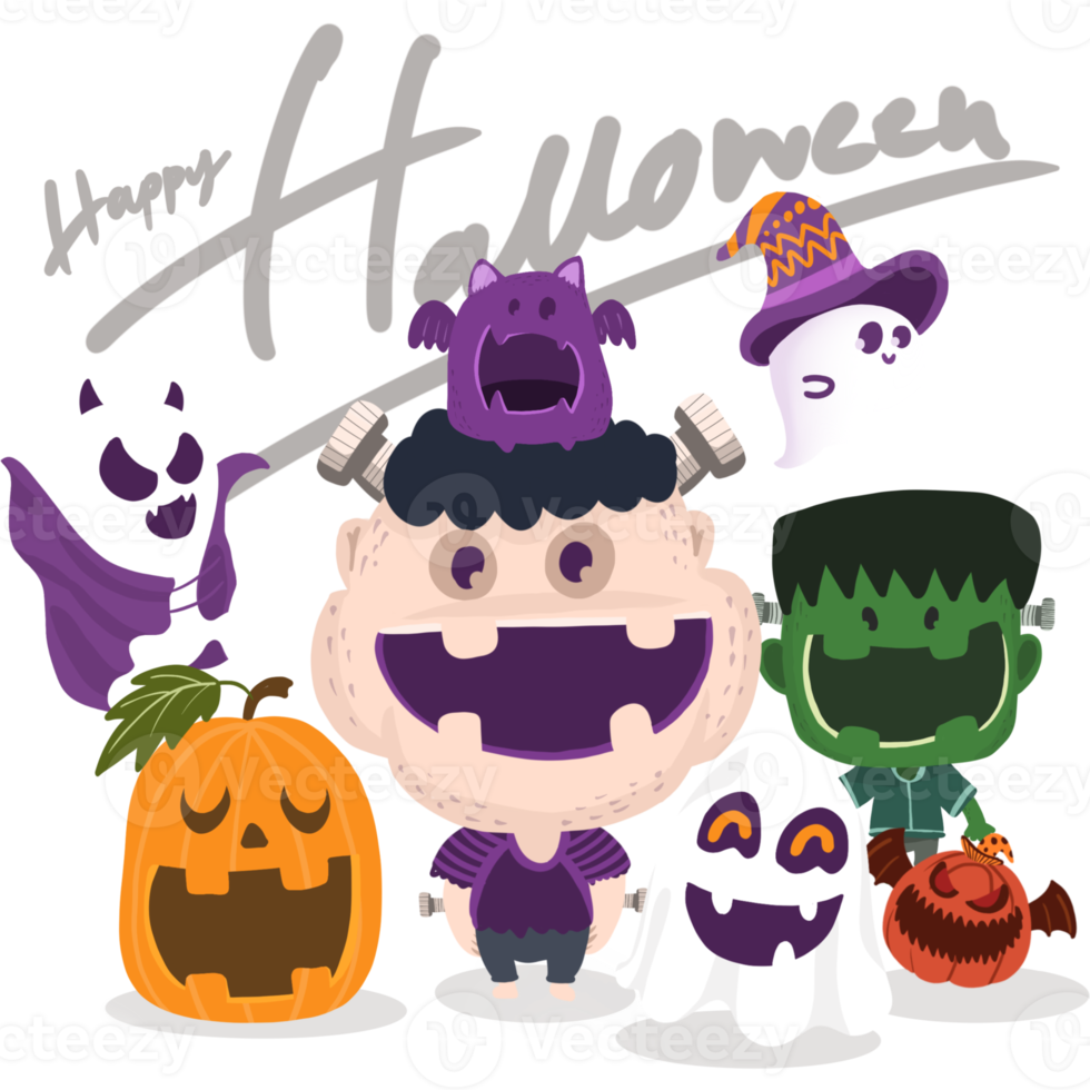 Happy halloween elements PNG