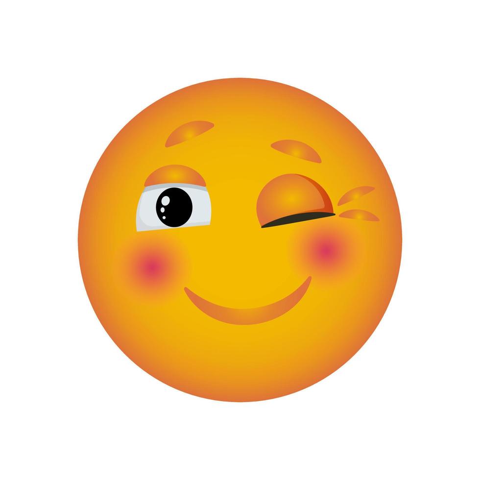 Smile cries big tears. Emoji reactions to messages for social networks. Vector smiley