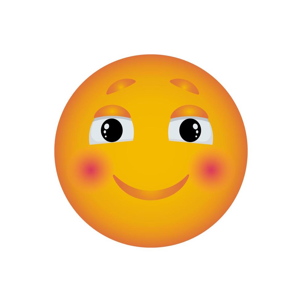 emoticón con una linda sonrisa, reacción emoji a mensajes para redes sociales. emoticono vectorial vector