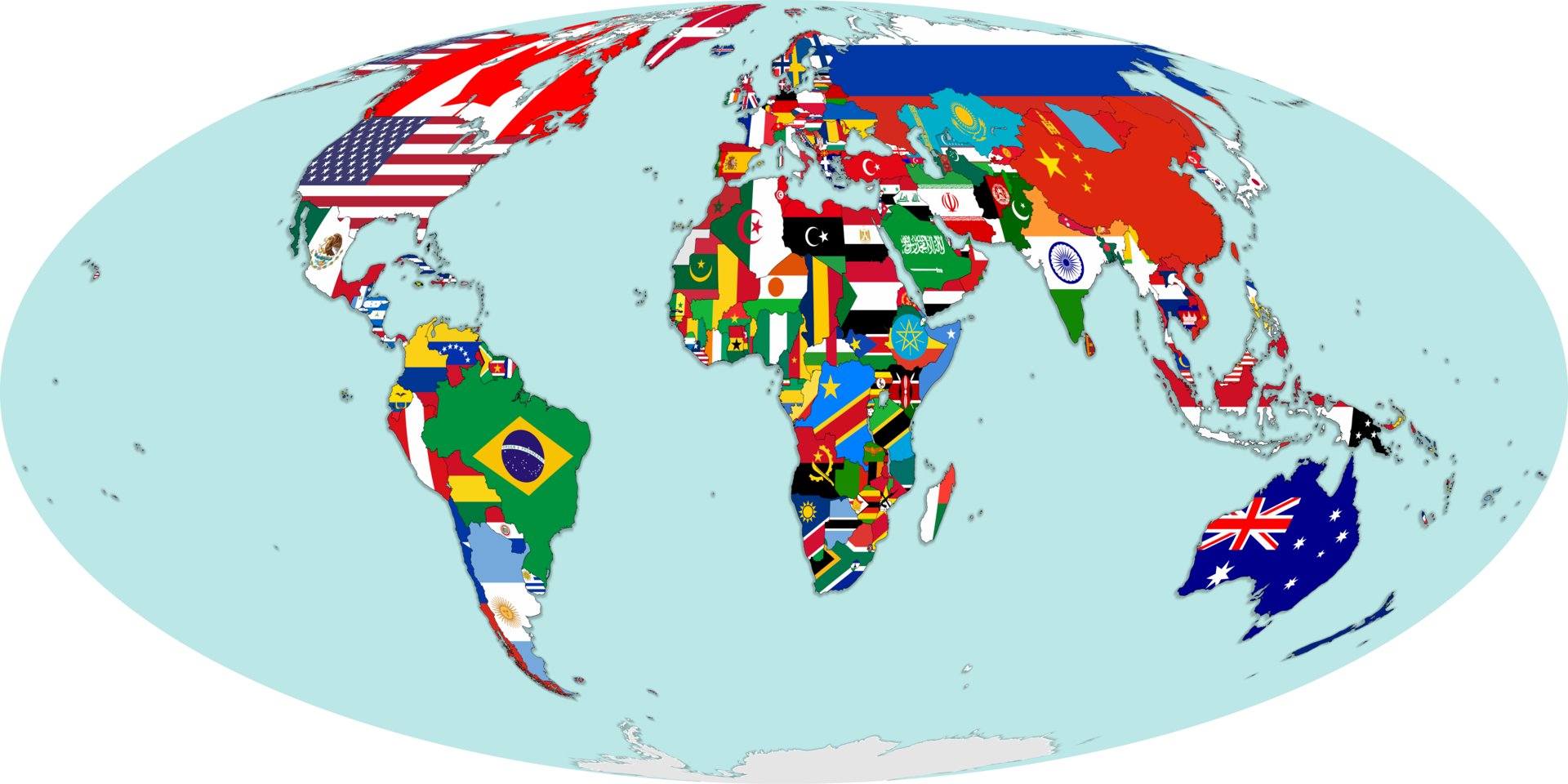 Flag map of the world png