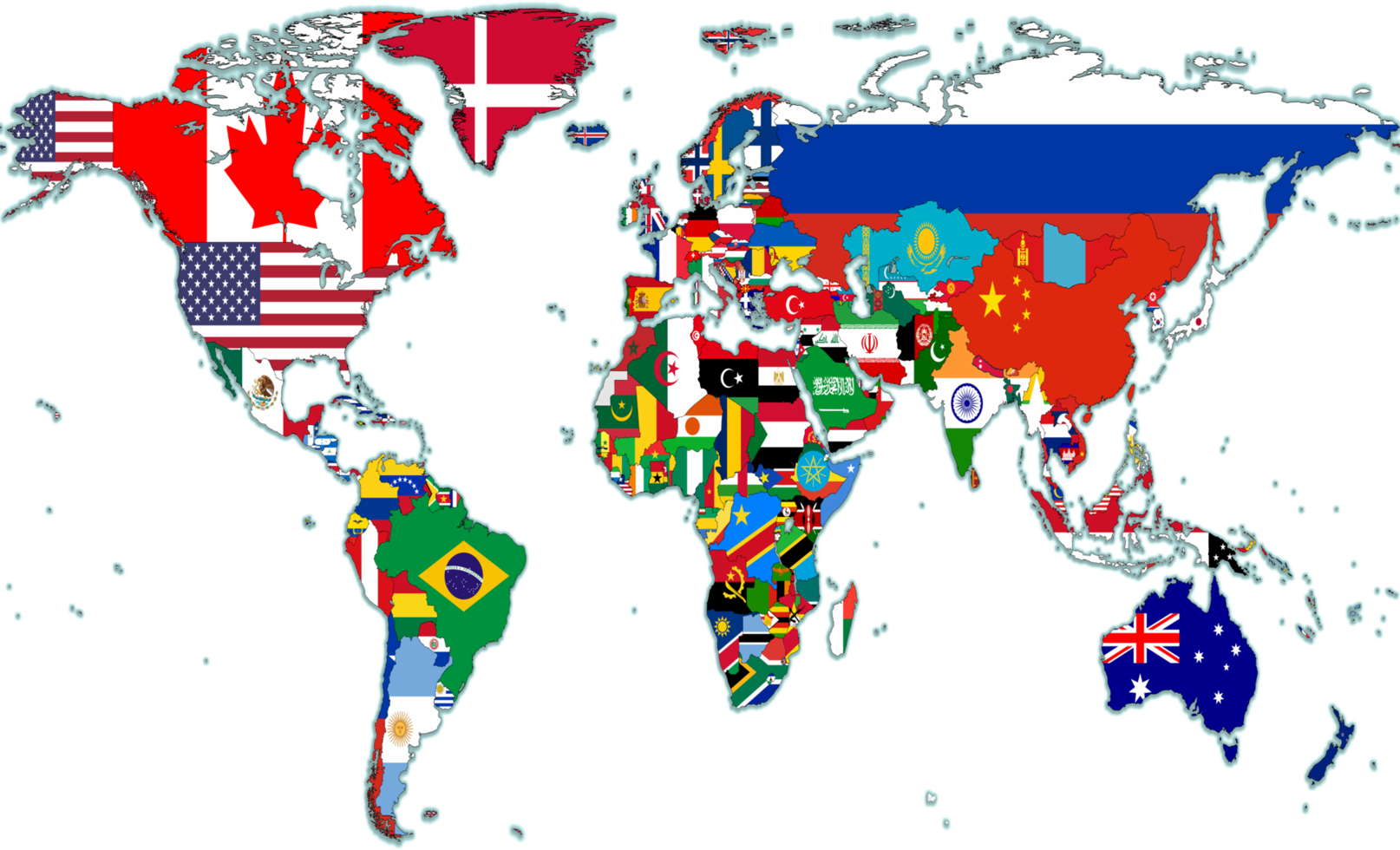 Flag map of the world png