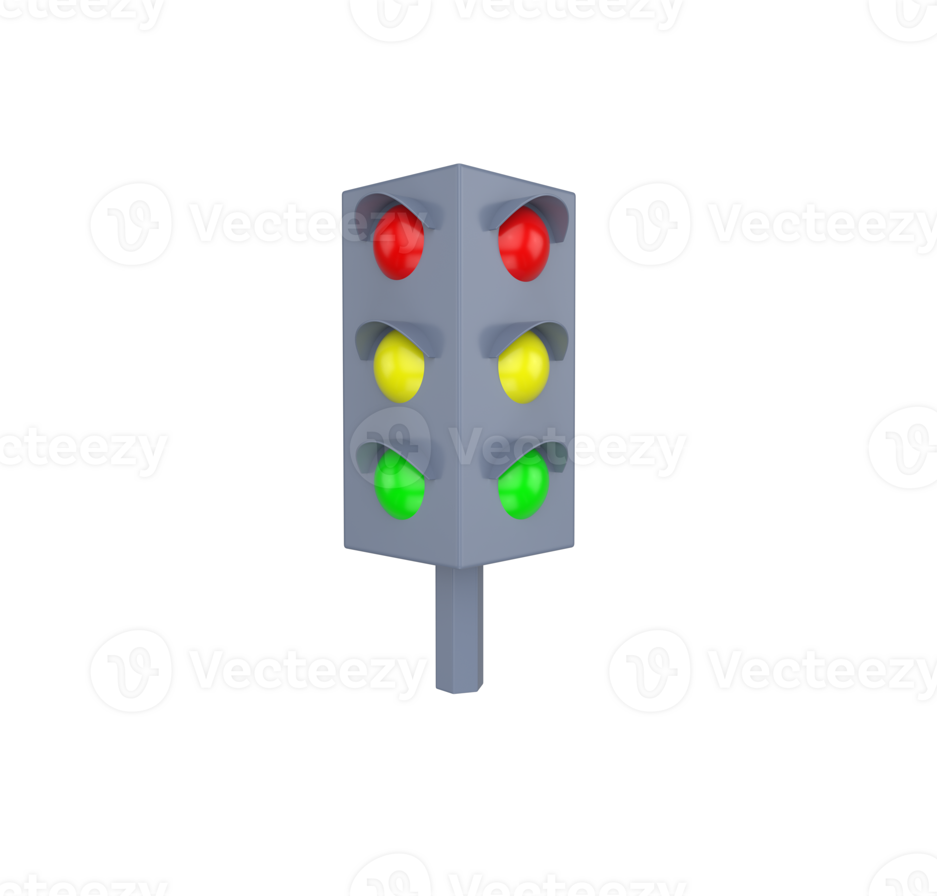 minimal 3d Illustration Traffic light, Traffic signal with Red, Yellow, and Green Light. signal