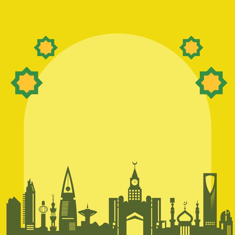 Saudi Arabia building vector illustration, banner and background