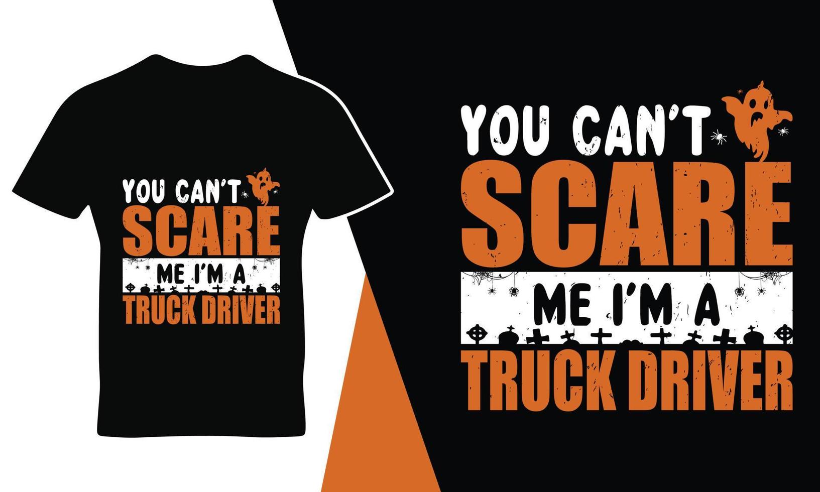 You can't scare me quote Halloween t-shirt design template vector