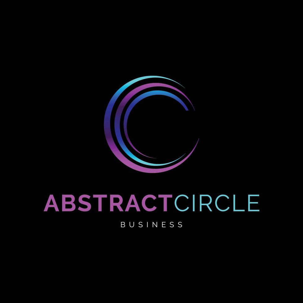 Abstract Circle Icon Logo Design Template vector