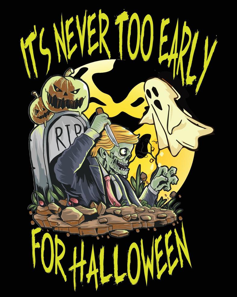 camiseta de halloween - diseño de camiseta de halloween vector