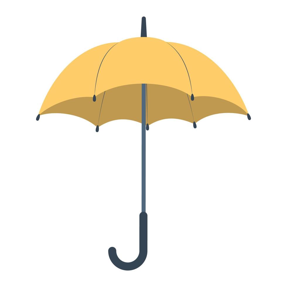 yellow umbrella flat illustration vector