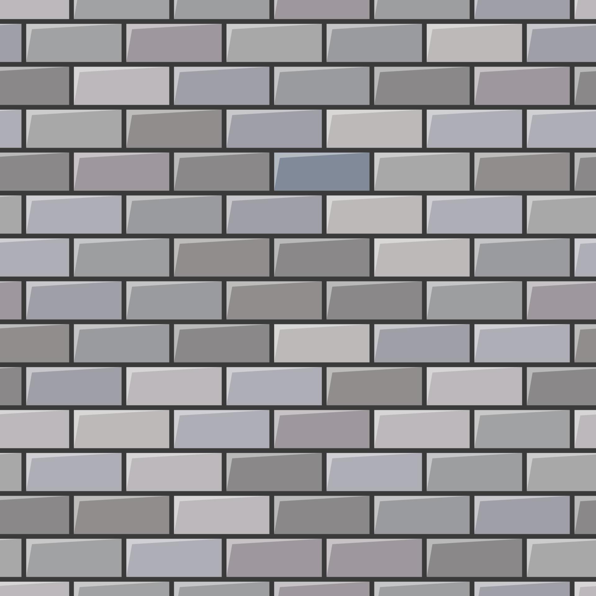 Grey brick wall texture. Seamless background. Vector illustration