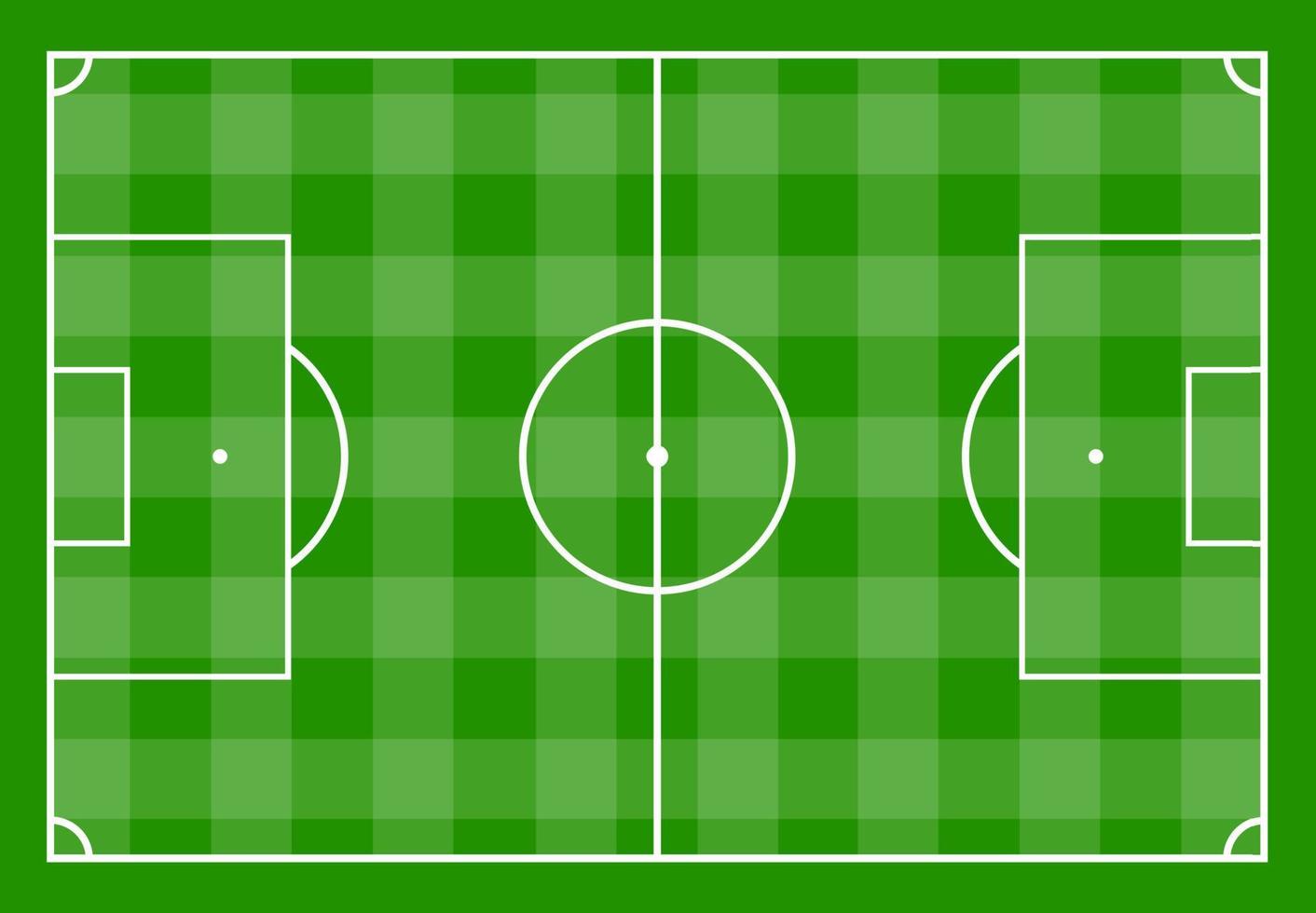 campo de fútbol con césped verde. ilustración vectorial vector