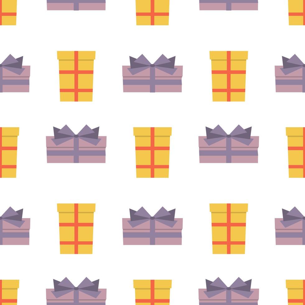 Seamless pattern with gift boxes. Vector illustration.