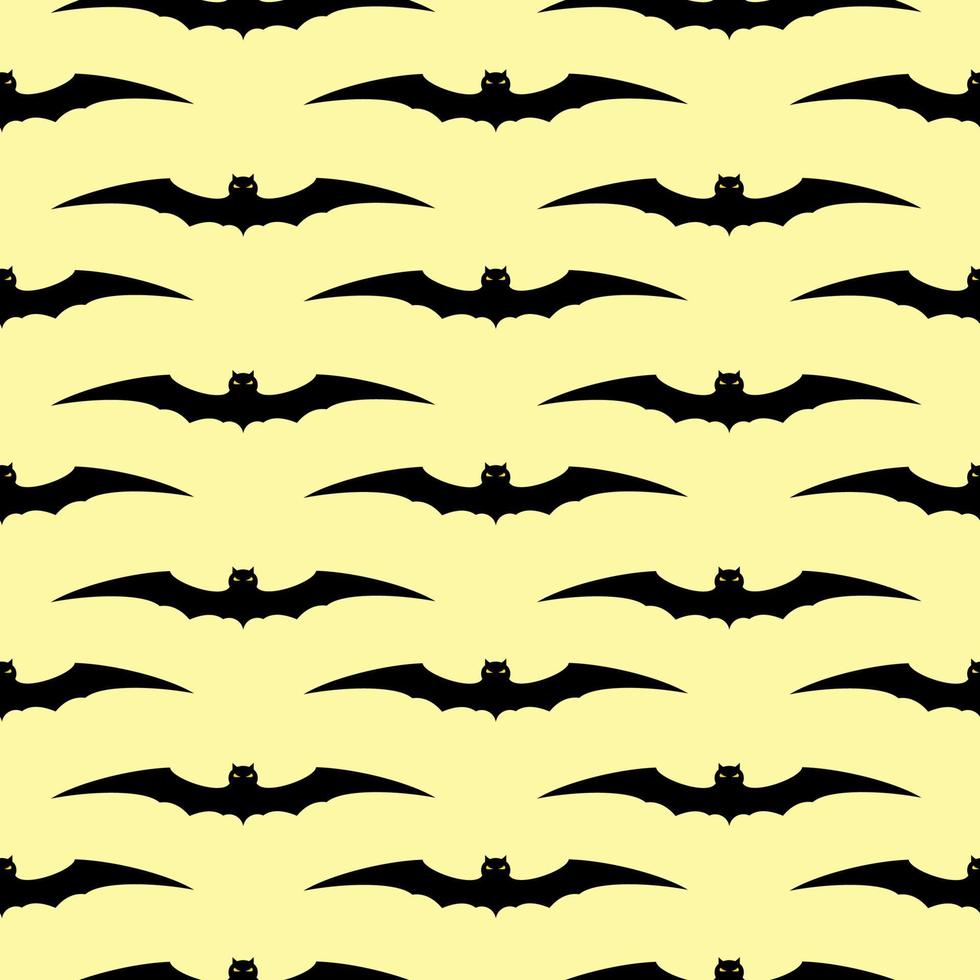 Seamless Halloween background with bats. Vector illustration