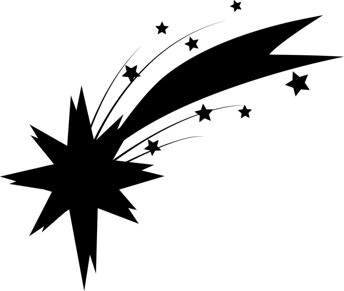 Christmas. Falling Star of Bethlehem.On a white background. For your design. vector