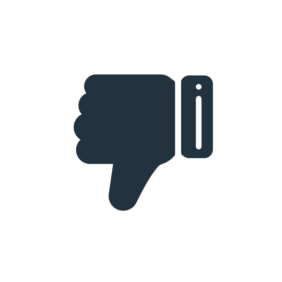 Dislike icon in trendy flat style isolated on white background. Dislike symbol for web and mobile apps. vector