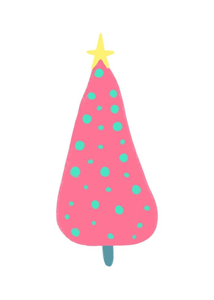Vector Christmas and New Year illustration with Christmas tree.