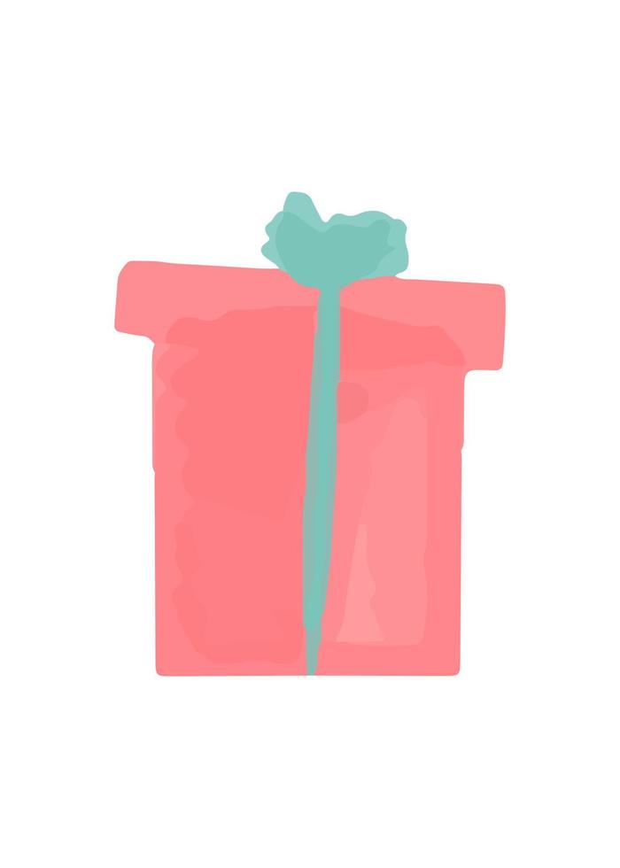 cajas de regalo vectoriales dibujadas a mano en acuarela. ilustración de Navidad aislado sobre fondo blanco para la decoración navideña. vector