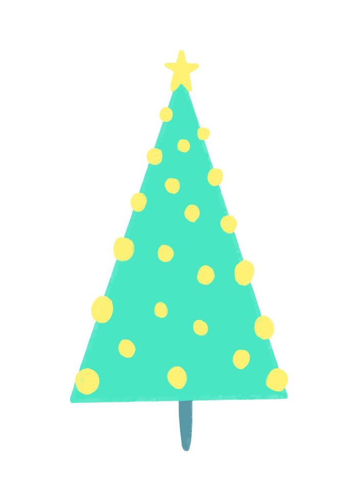 Vector Christmas and New Year illustration with Christmas tree.