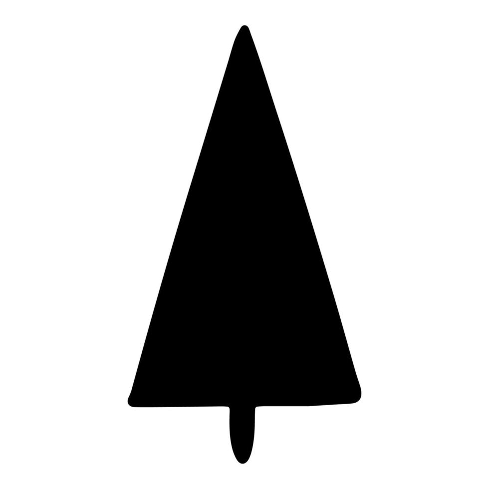 Vector Christmas tree outline icon.