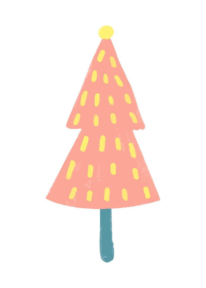 Vector Christmas and New Year illustration with Christmas tree.