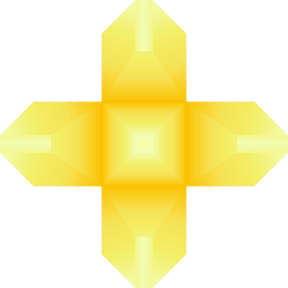 logotipo de ilusión óptica golden plus ilustración vectorial aislada. oro más vector para logotipo, icono, símbolo, negocio, diseño o decoración. ilusión óptica del símbolo más dorado