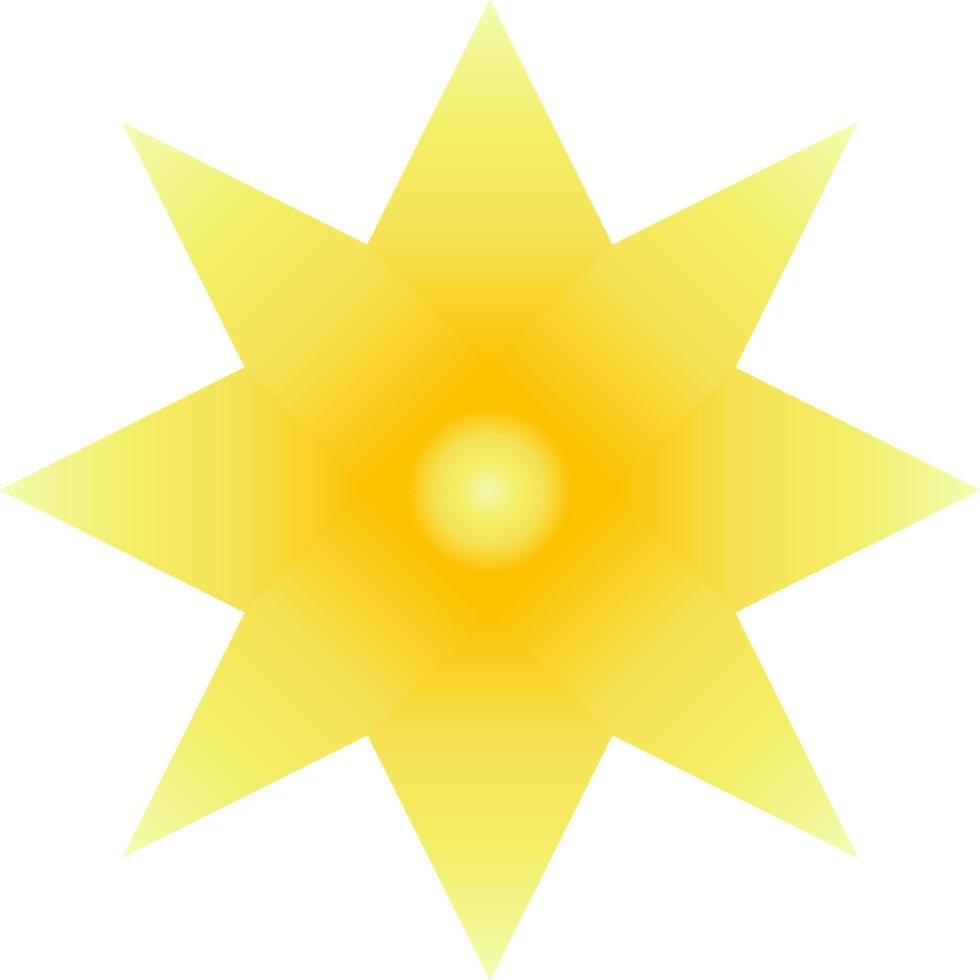 Golden octagram logo isolated vector illustration. Gold octagram vector for logo, icon, symbol, business, design or decoration. Golden octagon star