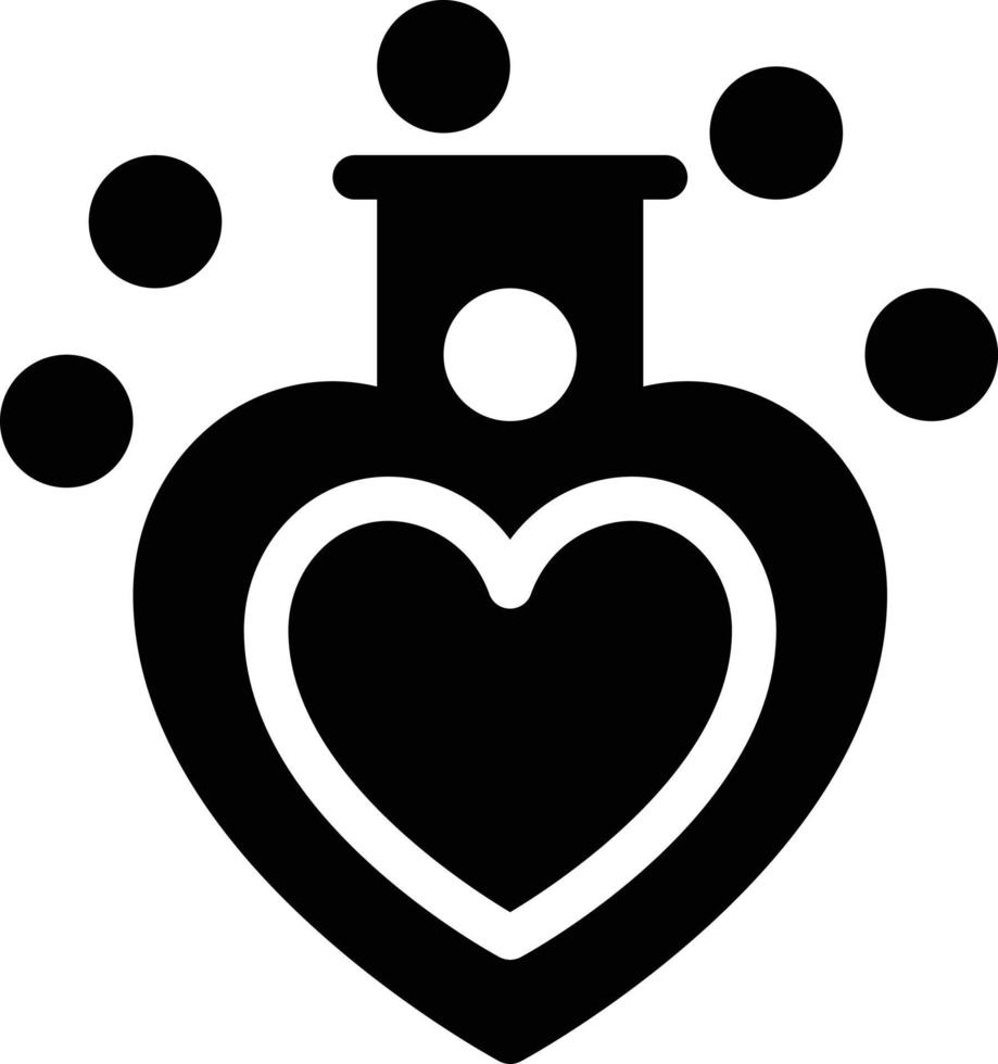 ilustración de vector de matraz de corazón en un fondo. símbolos de calidad premium. iconos vectoriales para concepto y diseño gráfico.