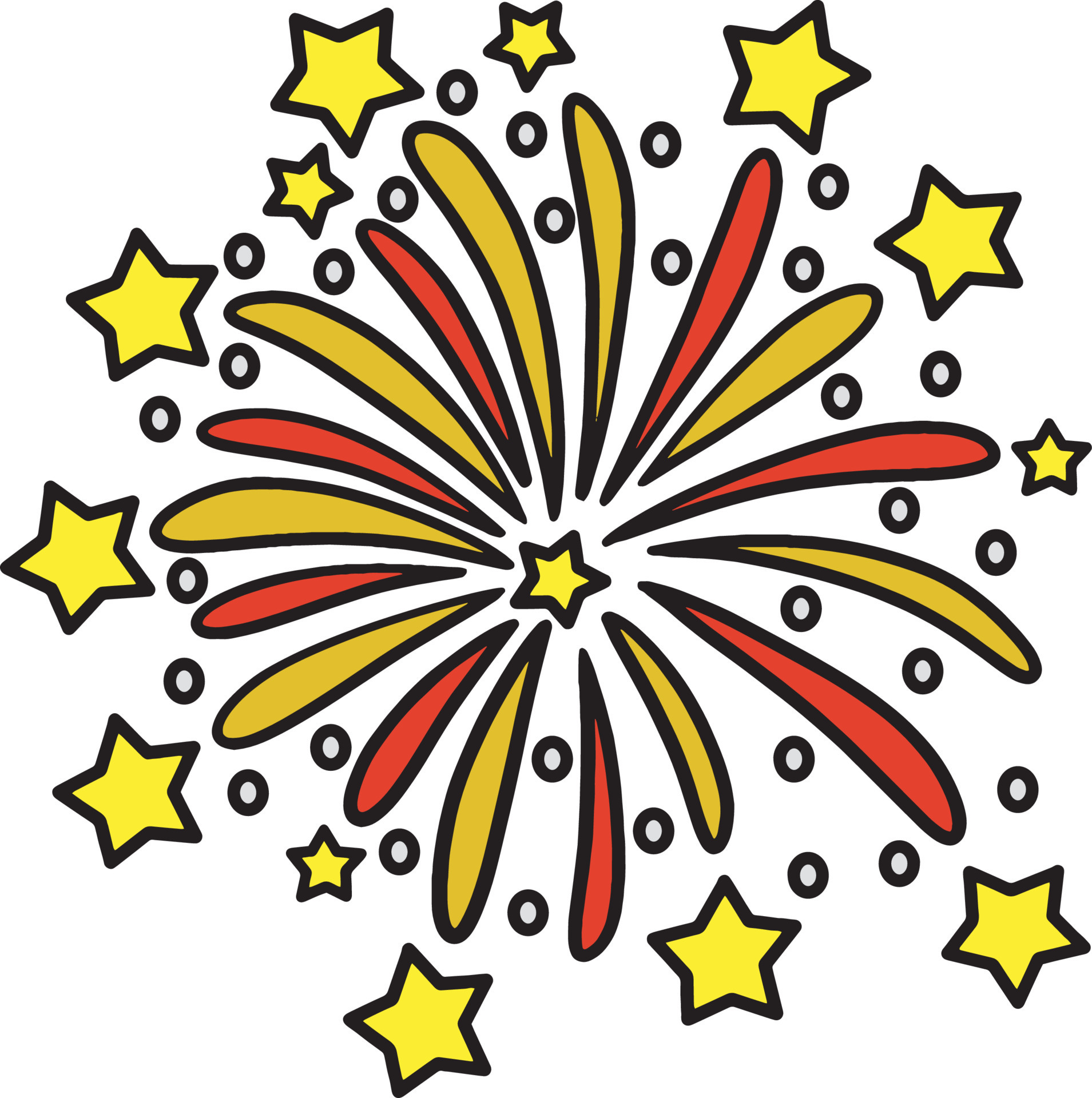 New Year Fireworks Cartoon Colored Clipart 12902418 Vector Art at Vecteezy