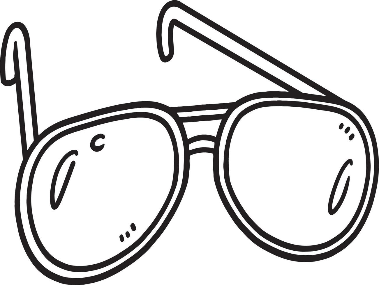 Sunglasses Isolated Coloring Page for Kids vector