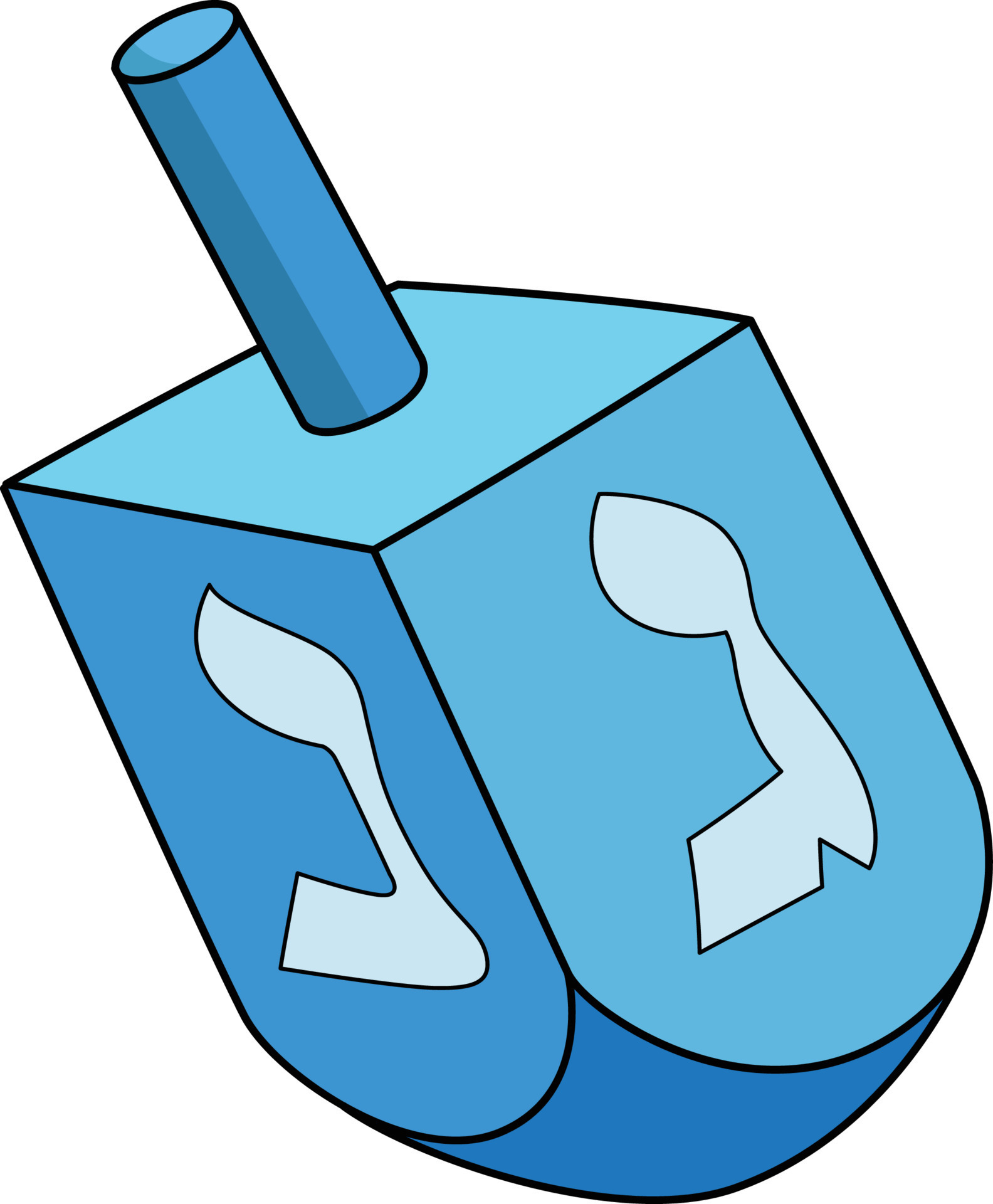 Kids Playing Dreidel Clipart