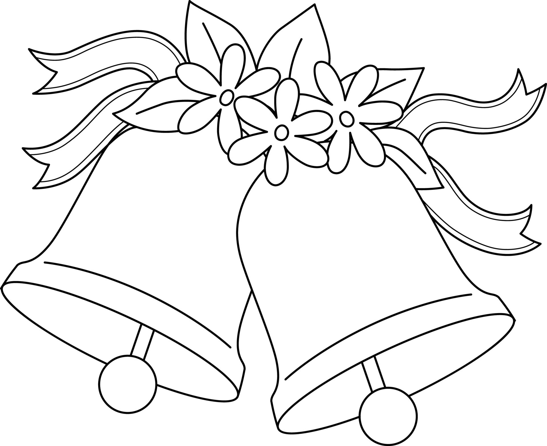 wedding bells coloring pages