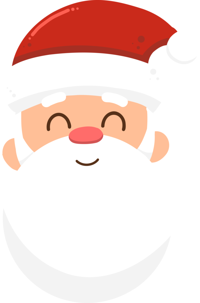 rolig jul santa claus hand dragen platt illustration png