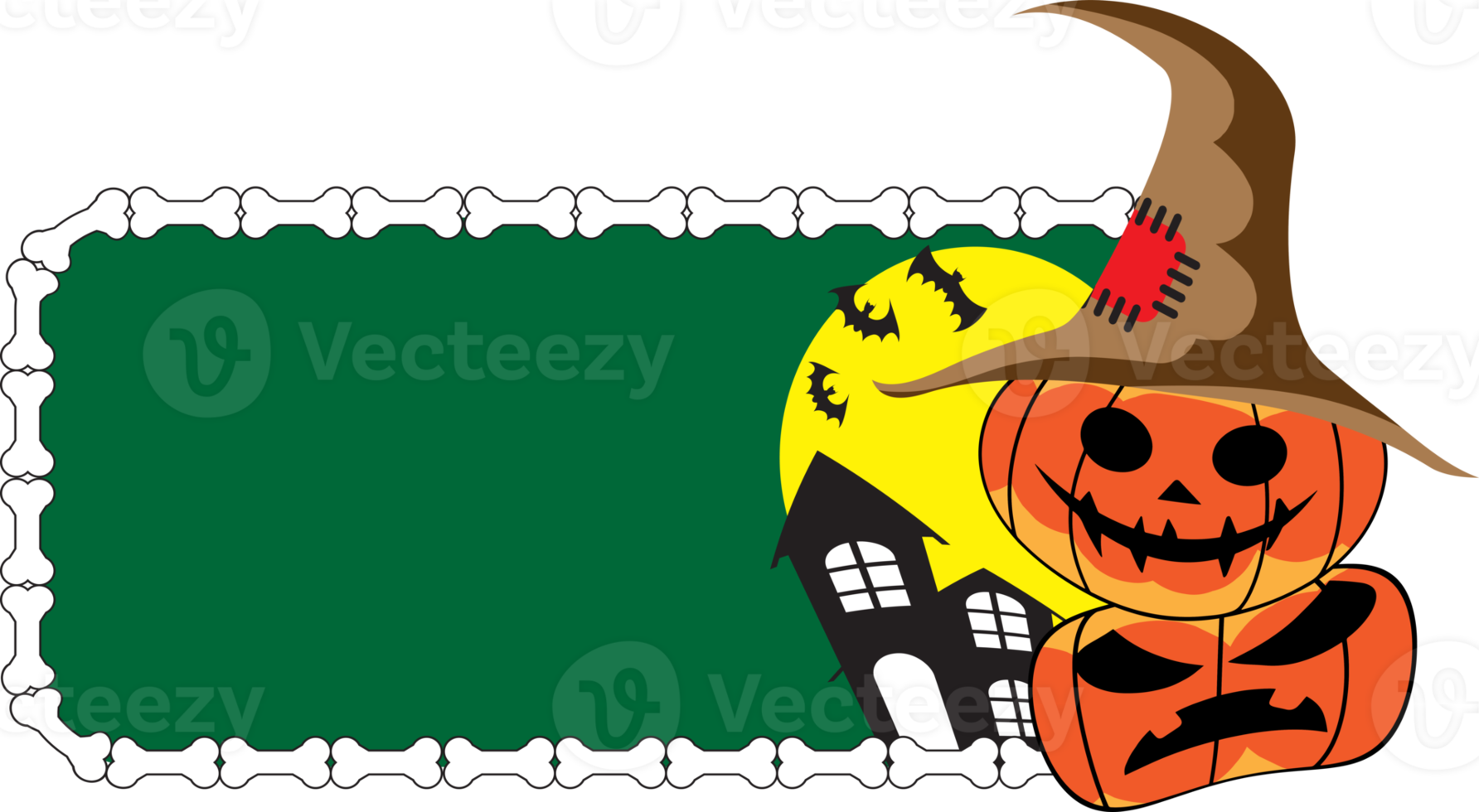 The halloween  pumpkin  label image for holiday concept png