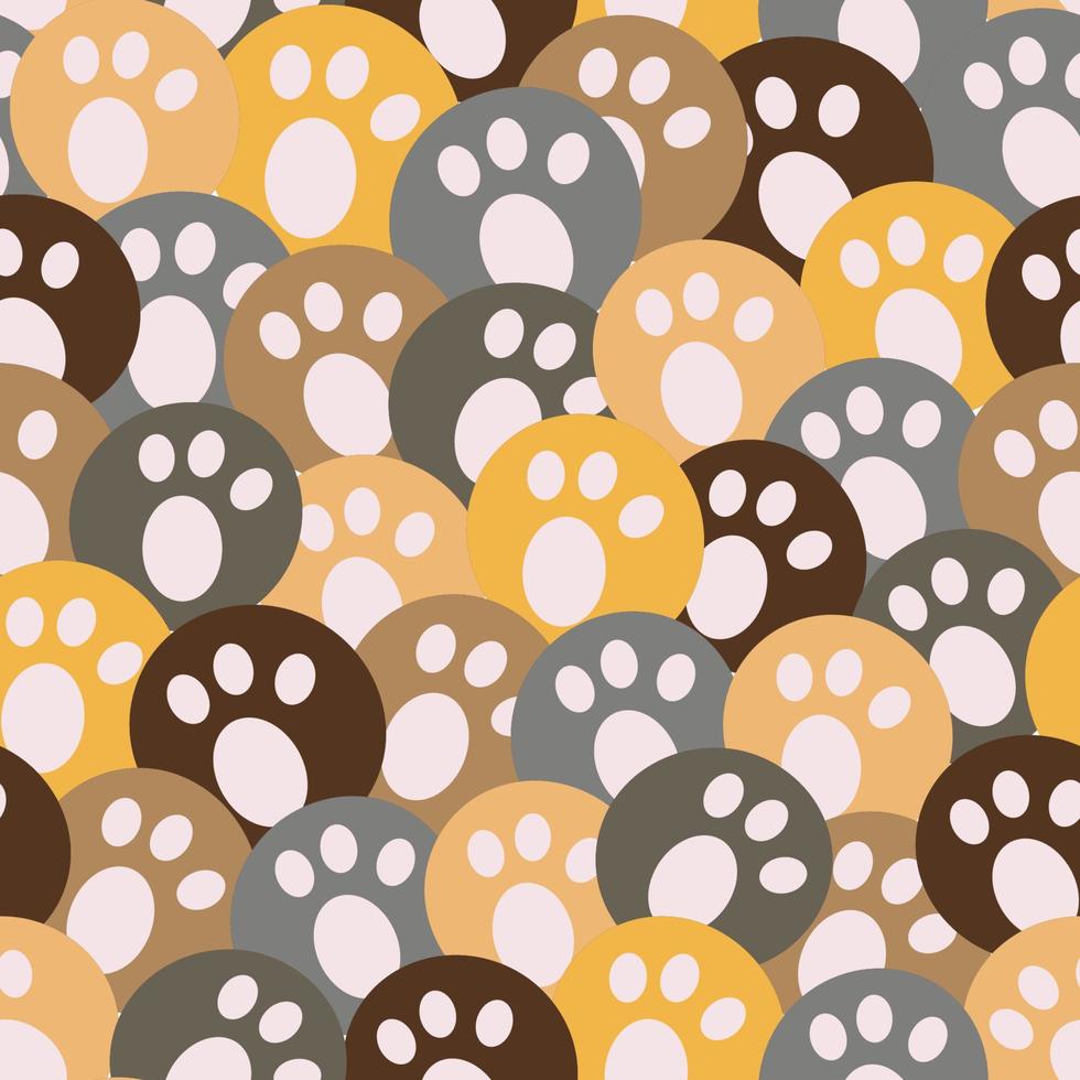 cute animal footprint seamless pattern design vector