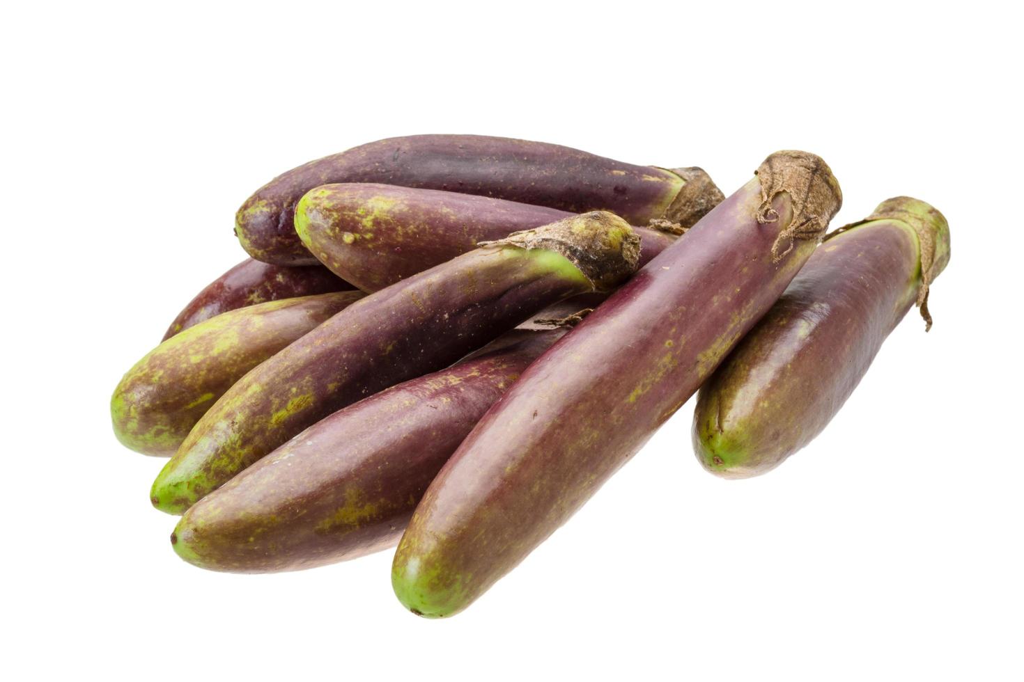 Asian eggplant on white photo