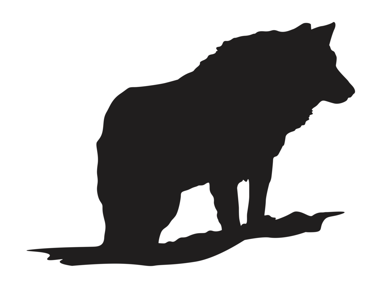 Animal - Wolf Silhouette png