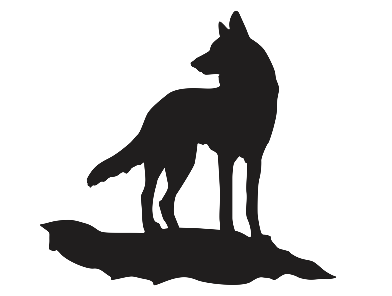 Animal - Wolf Silhouette png